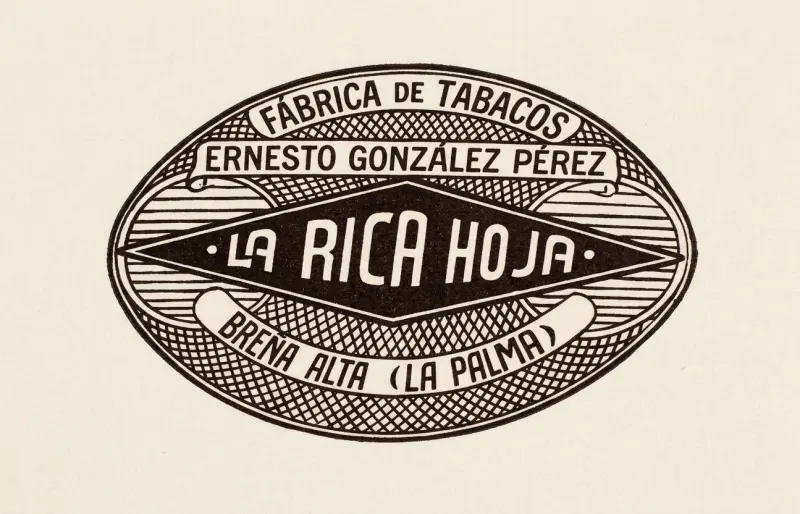Publicidad Fábrica de tabacos La Rica Hoja.
